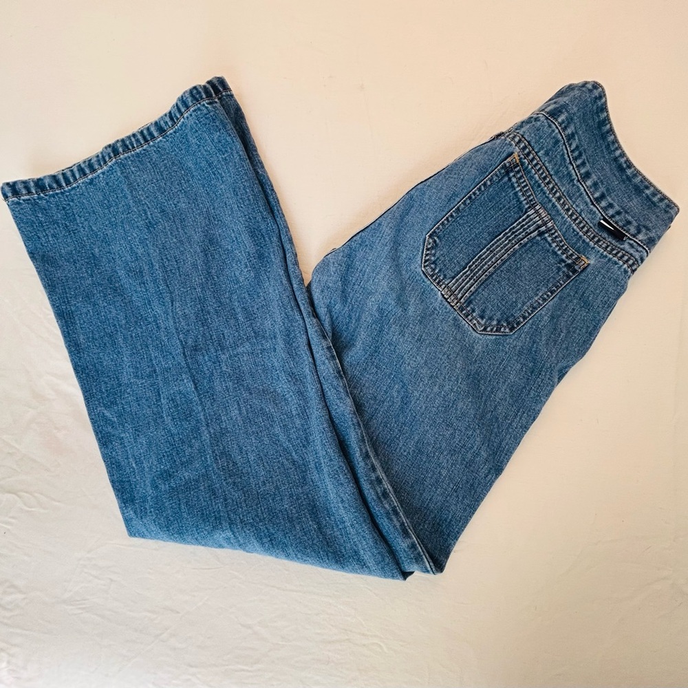 Tommy Hilfiger Women’s Flare Jeans Size 11 Medium Wash Y2K Boho Trendy EUC - Picture 10 of 10